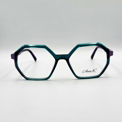 Anak BAF2010L - Green Purple Polygonal Eyeglasses by The Nevermore – Unique Eyeglasses by Nevermore Lifestyle & Tech |