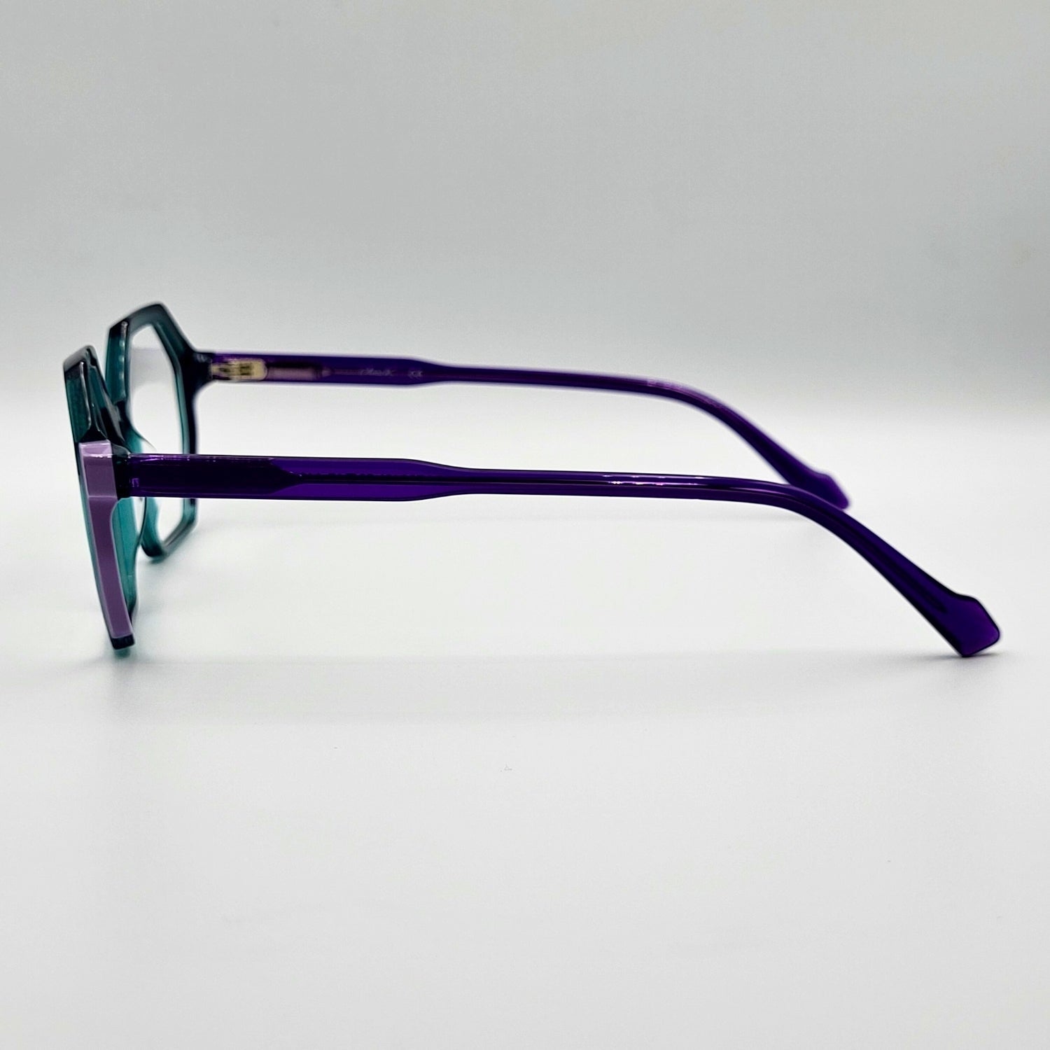 Anak BAF2010L - Green Purple Polygonal Eyeglasses by The Nevermore – Unique Eyeglasses by Nevermore Lifestyle & Tech |