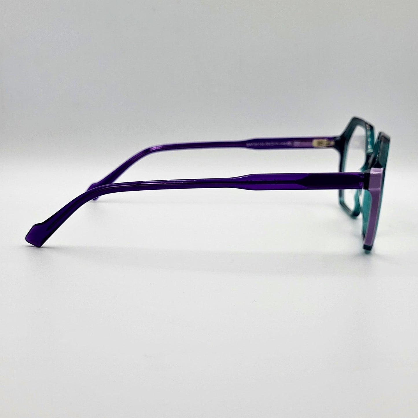 Anak BAF2010L - Green Purple Polygonal Eyeglasses by The Nevermore – Unique Eyeglasses by Nevermore Lifestyle & Tech |