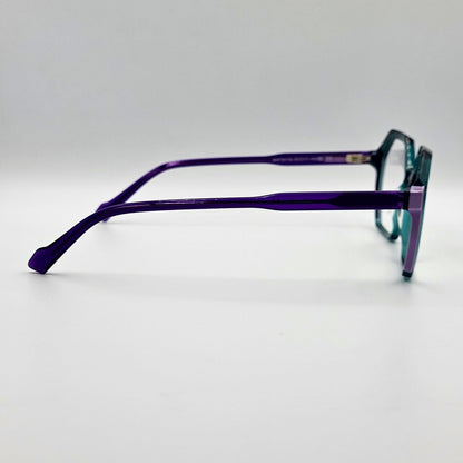 Anak BAF2010L - Green Purple Polygonal Eyeglasses by The Nevermore – Unique Eyeglasses by Nevermore Lifestyle & Tech |