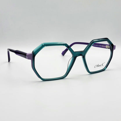 Anak BAF2010L - Green Purple Polygonal Eyeglasses by The Nevermore – Unique Eyeglasses by Nevermore Lifestyle & Tech |