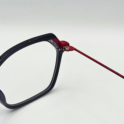 Anak BAF8002ML - Black Red Polygonal Eyeglasses by The Nevermore – Unique Eyeglasses by Nevermore Lifestyle & Tech |