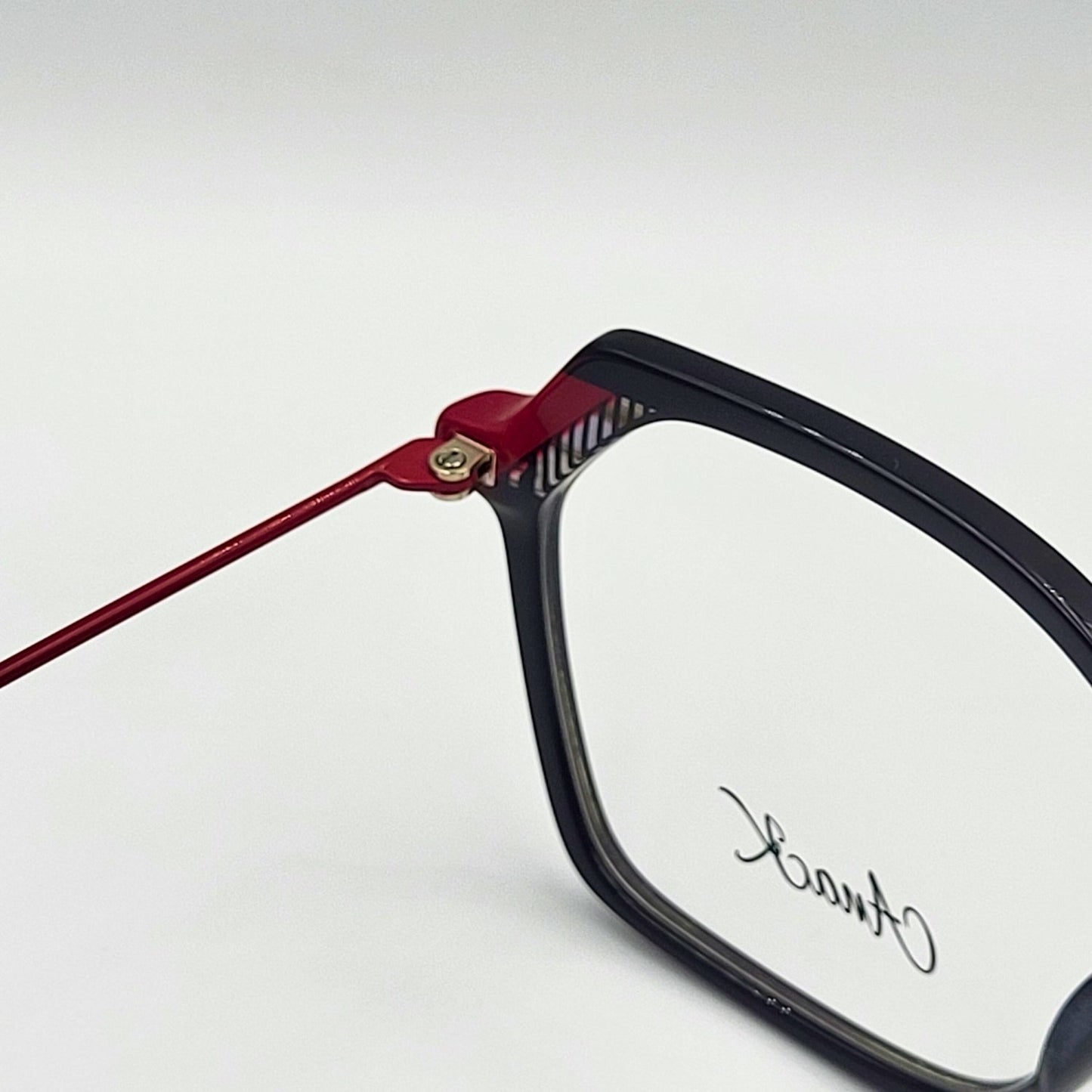 Anak BAF8002ML - Black Red Polygonal Eyeglasses by The Nevermore – Unique Eyeglasses by Nevermore Lifestyle & Tech |