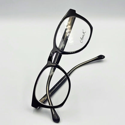 Anak MT18008 - Black White Round Eyeglasses by The Nevermore – Unique Eyeglasses by Nevermore Lifestyle & Tech |