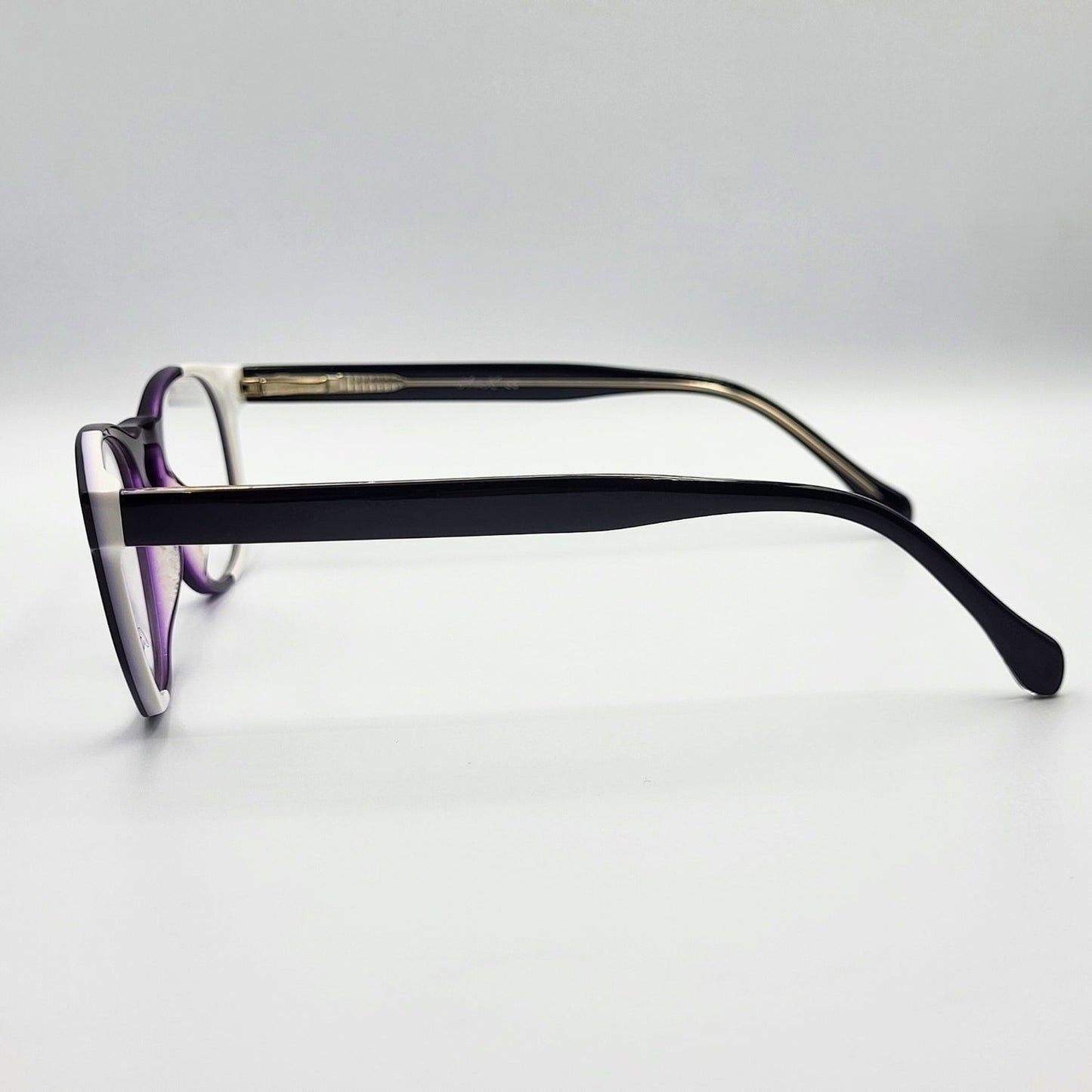 Anak MT18008 - Black White Round Eyeglasses by The Nevermore – Unique Eyeglasses by Nevermore Lifestyle & Tech |