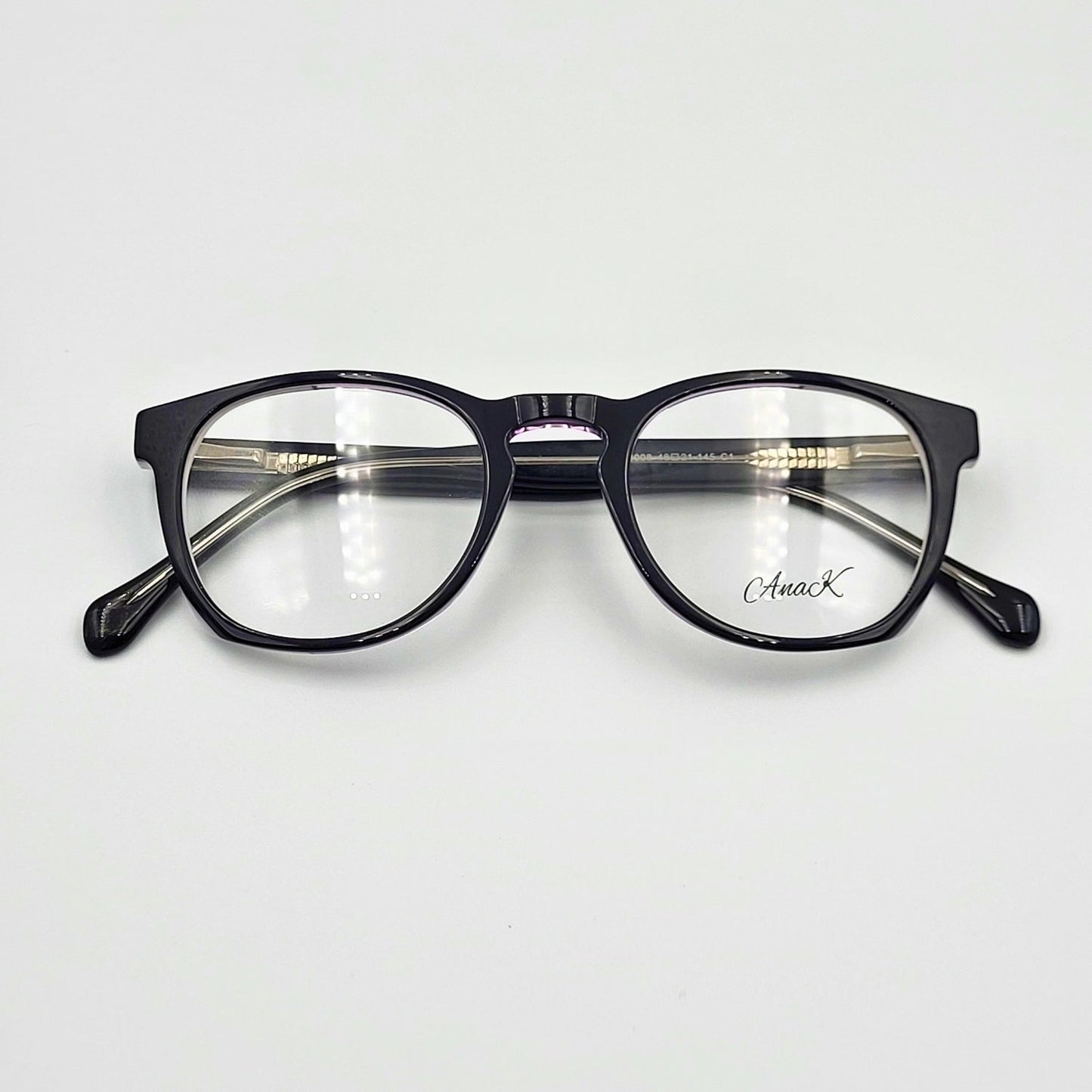 Anak MT18008 - Black White Round Eyeglasses by The Nevermore – Unique Eyeglasses by Nevermore Lifestyle & Tech |