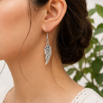 Angel Wing Earrings - Rosewing Relic by The Nevermore – Unique Earrings by The Nevermore | Bronze