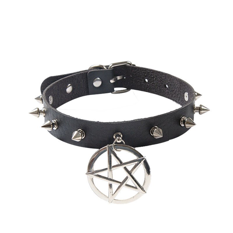 Annabel Vengeance - Gothic Leather Choker by The Nevermore – Unique Gothic Pendants by Nevermore Lifestyle & Tech | Black