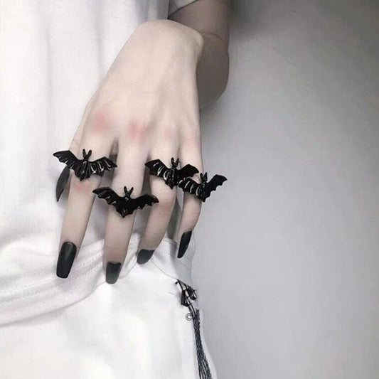 Annabelle Severed Black Bat - The Nevermore Gothic Ring – Unique Gothic Jewelry by Nevermore Lifestyle & Tech | Black