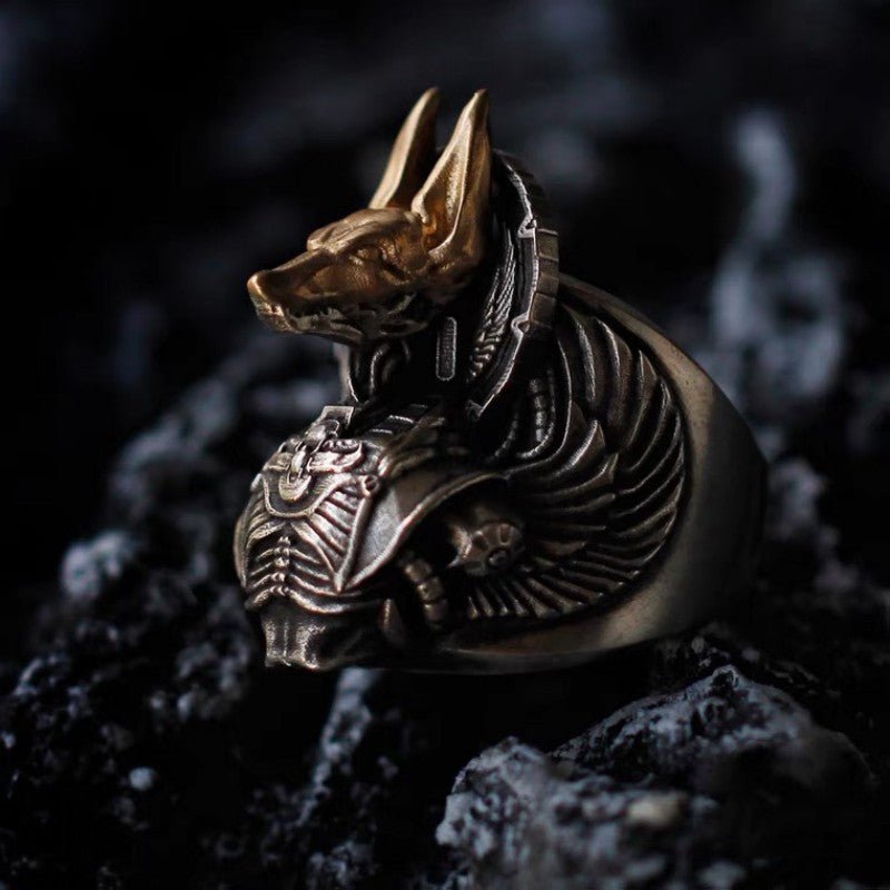 Anubis Nexus - The Nevermore Gothic Ring – Unique Gothic Jewelry by Nevermore Lifestyle & Tech | Anubis Ring