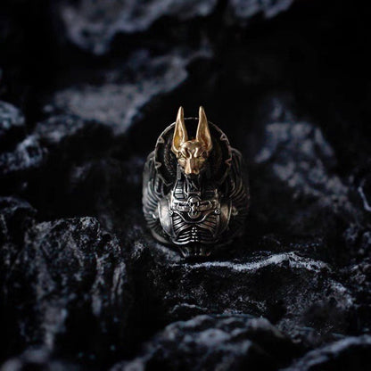 Anubis Nexus - The Nevermore Gothic Ring – Unique Gothic Jewelry by Nevermore Lifestyle & Tech | Anubis Ring