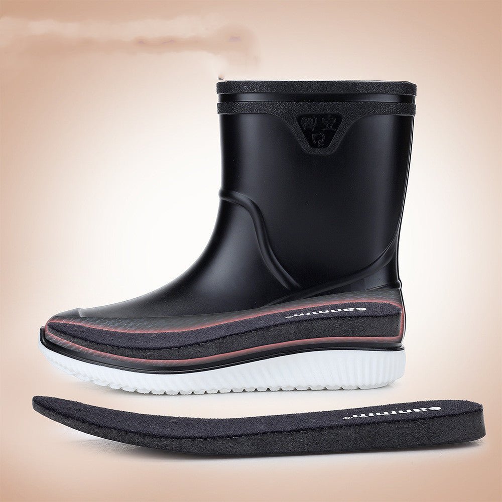 Apollo Mid - Tube PVC Rain Boots for Men by The Nevermore – Unique Boots for Women by Nevermore Lifestyle & Tech | 39 Blue