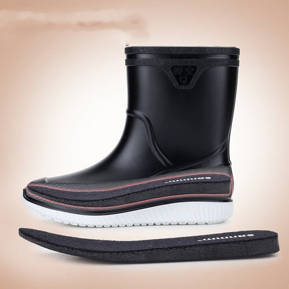 Apollo Mid - Tube PVC Rain Boots for Men by The Nevermore – Unique Boots for Women by Nevermore Lifestyle & Tech | 39 Blue