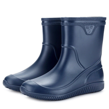 Apollo Mid - Tube PVC Rain Boots for Men by The Nevermore – Unique Boots for Women by Nevermore Lifestyle & Tech | 39 Blue