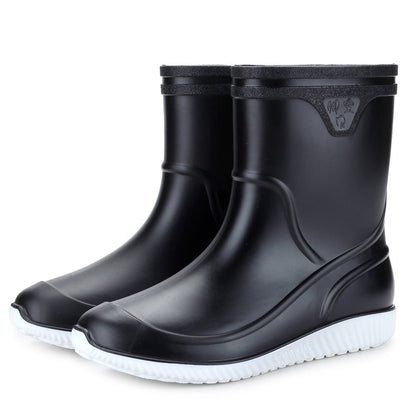 Apollo Mid - Tube PVC Rain Boots for Men by The Nevermore – Unique Boots for Women by Nevermore Lifestyle & Tech | 39 WhiteBlack