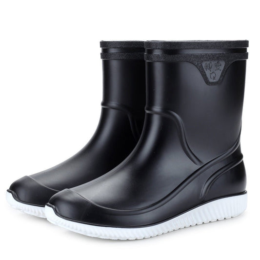Apollo Mid - Tube PVC Rain Boots for Men by The Nevermore – Unique Boots for Women by Nevermore Lifestyle & Tech | 39 WhiteBlack