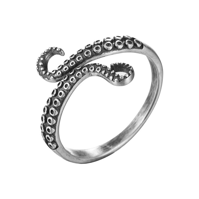 ArtisanAura Octopus Vintage Craft - The Nevermore Gothic Silver Ring