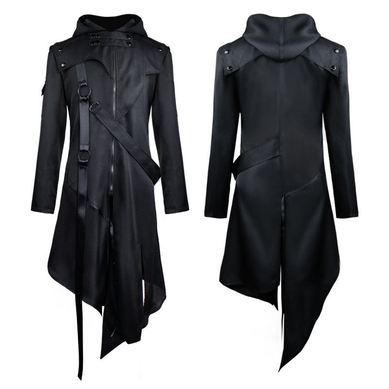 Ashen Reign – Gothic Coat by The Nevermore – Unique Gothic Fashion for Men by Nevermore Lifestyle & Tech | 3XL Black