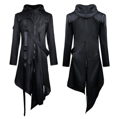 Ashen Reign – Gothic Coat by The Nevermore – Unique Gothic Fashion for Men by Nevermore Lifestyle & Tech | 3XL Black