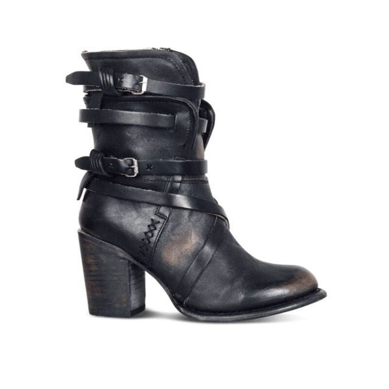 Athena Belt Buckle Knight Boots - by The Nevermore