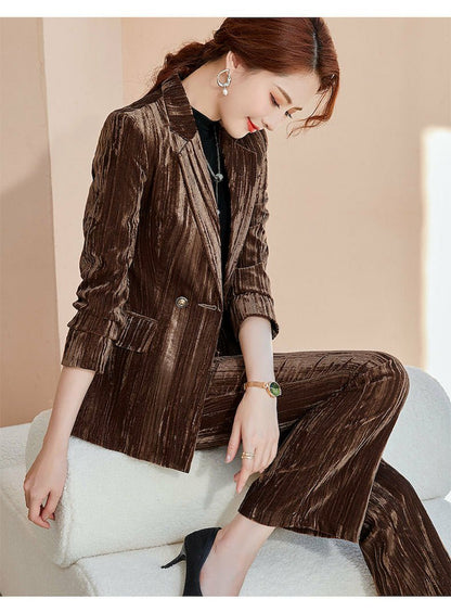 Atlas Bloom – Double Breasted Casual Suit by The Nevermore – Unique Suits by Nevermore Lifestyle & Tech | 2XL Brown