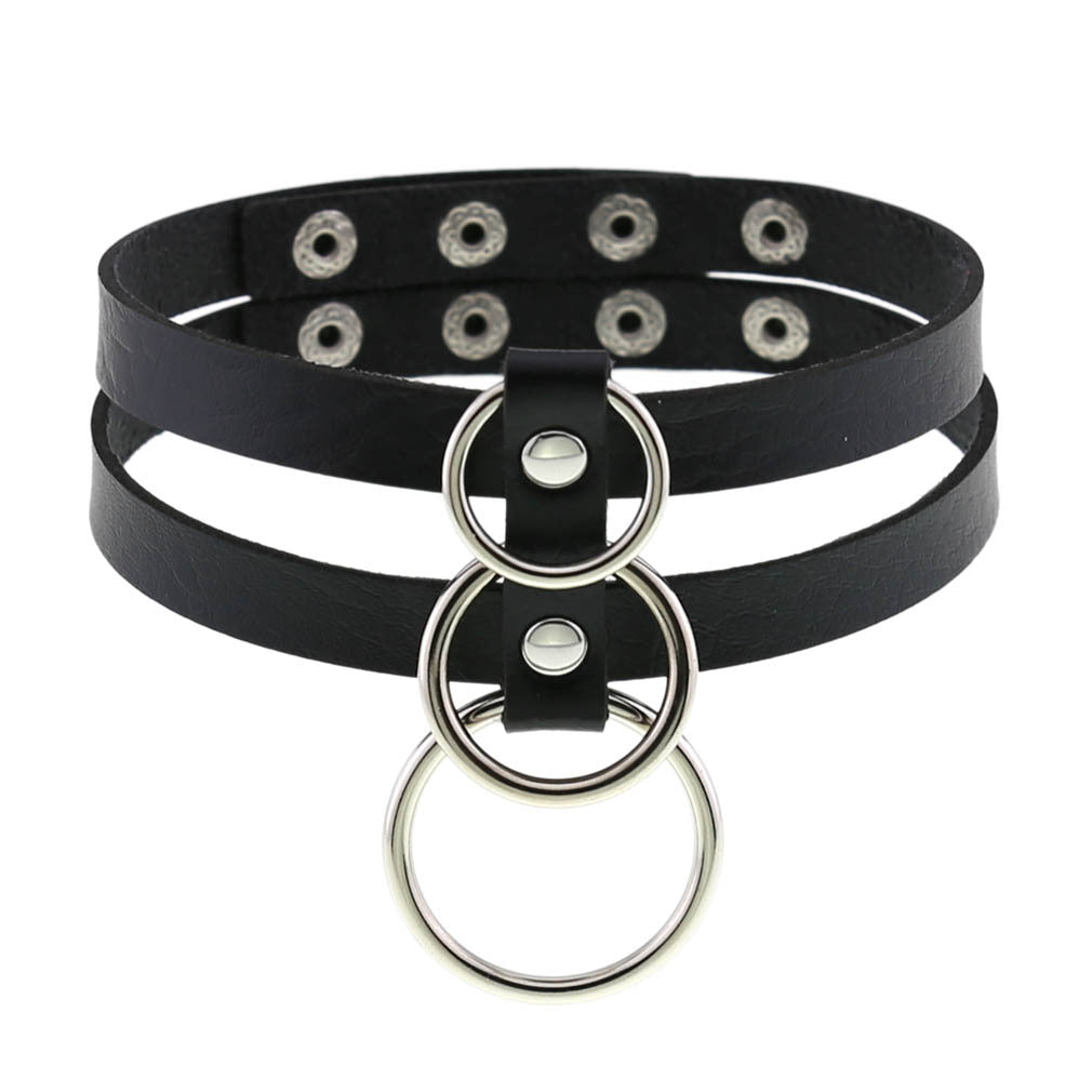 Aurelia Mono - Gothic Leather Choker by The Nevermore – Unique Gothic Pendants by Nevermore Lifestyle & Tech | Black