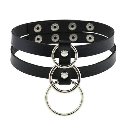 Aurelia Mono - Gothic Leather Choker by The Nevermore – Unique Gothic Pendants by Nevermore Lifestyle & Tech | Black