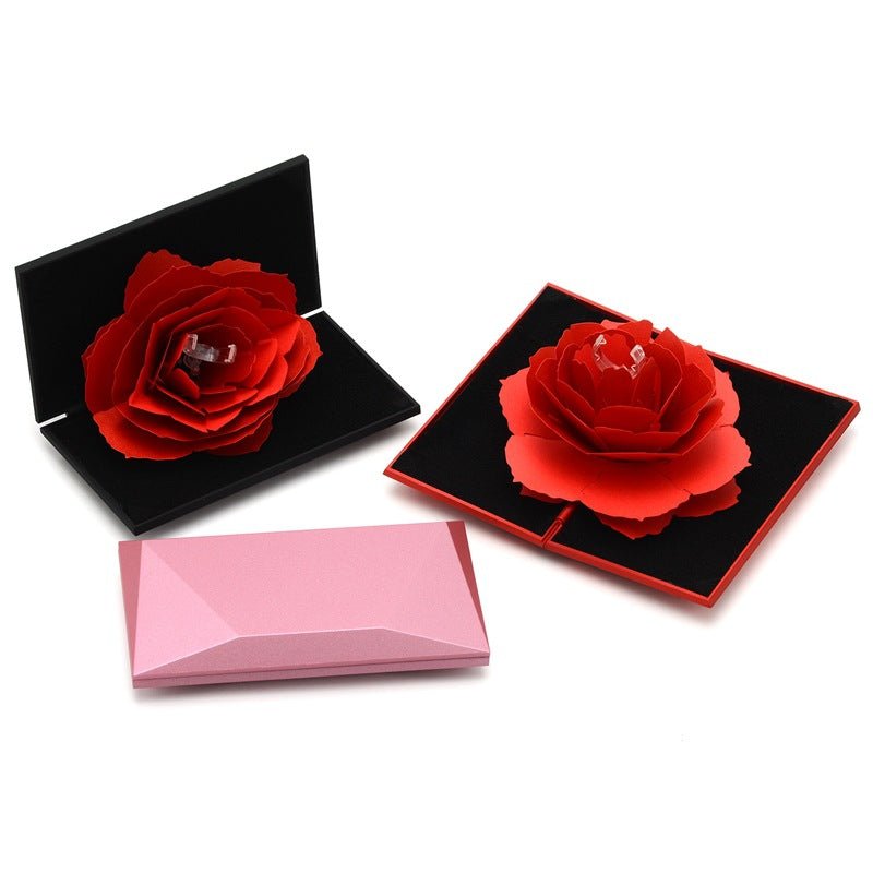 Aurora Bennett – Diamond Rose Ring Box by The Nevermore – Unique Jewelry by Nevermore Lifestyle & Tech | Black