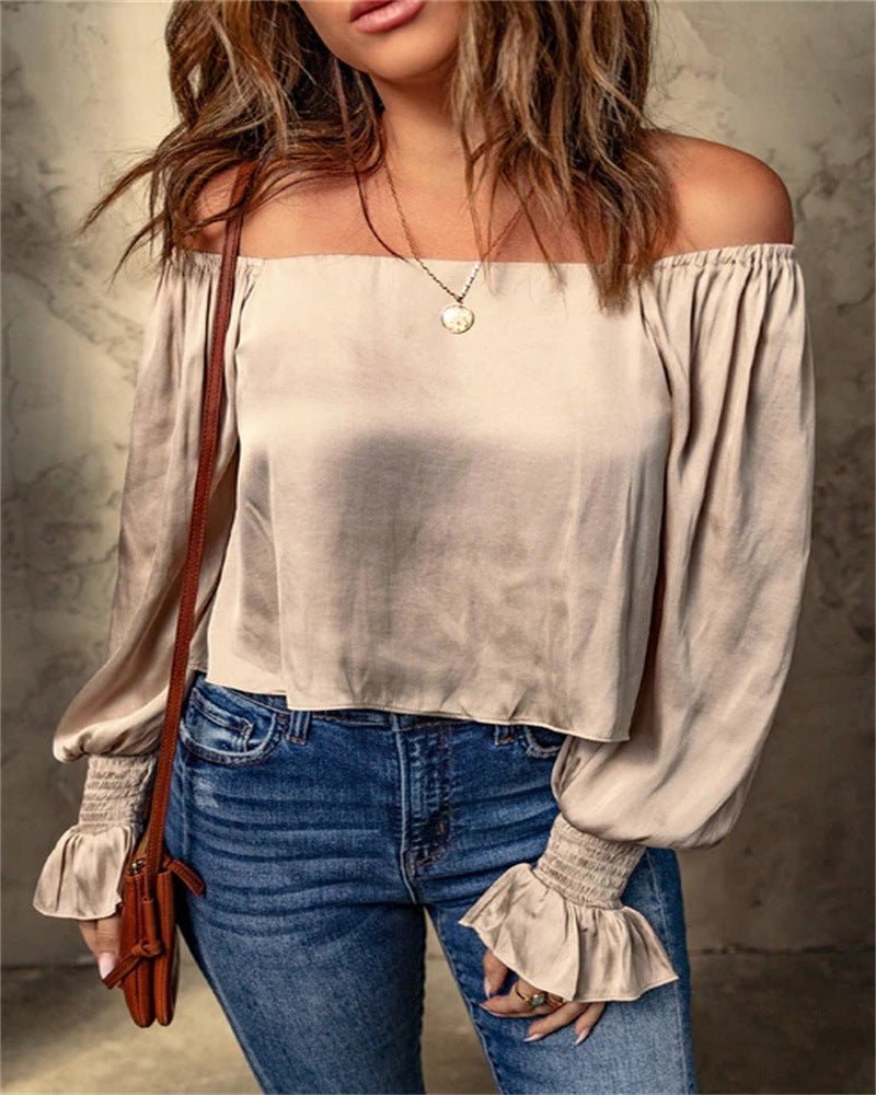 Autumn Harmony - The Nevermore Long Sleeve Top for Women – Unique Women's Fashion by Nevermore Lifestyle & Tech | L Khaki