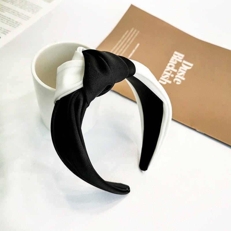 Barbarian - Cloth Knotted Headbands by The Nevermore – Unique Headbands by Nevermore Lifestyle & Tech | Black and white knot