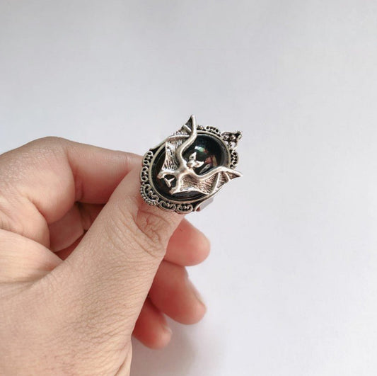 Bat black gem - The Nevermore Gothic Ring – Unique Gothic Accessories by Nevermore Lifestyle & Tech | Black