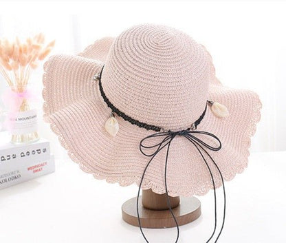 Beachy Keen - Monochrome Straw Hat by The Nevermore – Unique Hats by Nevermore Lifestyle & Tech | One size Pink