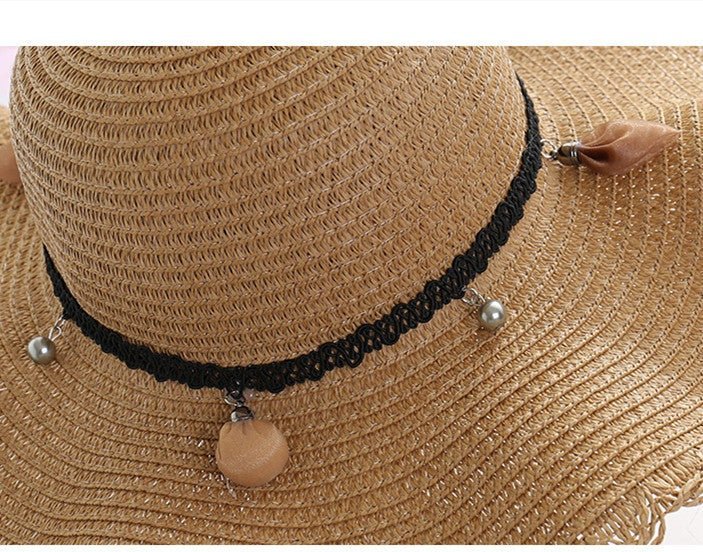 Beachy Keen - Monochrome Straw Hat by The Nevermore – Unique Hats by Nevermore Lifestyle & Tech | One size Pink