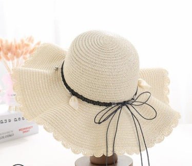 Beachy Keen - Monochrome Straw Hat by The Nevermore – Unique Hats by Nevermore Lifestyle & Tech | One size Rice white