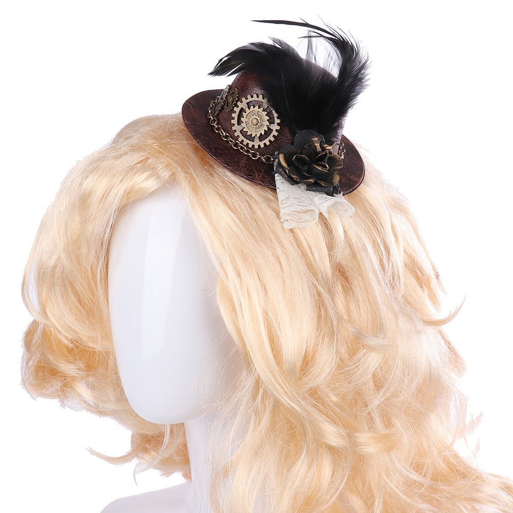 Bell Jewkes - The Nevermore Steampunk Little Hat – Unique Steampunk Fashion by Nevermore Lifestyle & Tech | Brown