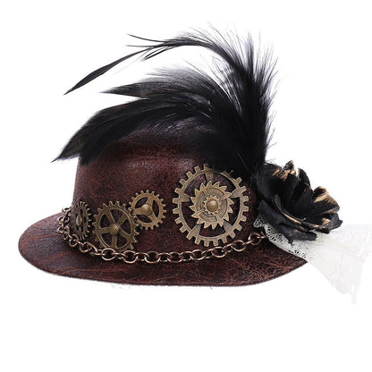 Bell Jewkes - The Nevermore Steampunk Little Hat – Unique Steampunk Fashion by Nevermore Lifestyle & Tech | Brown