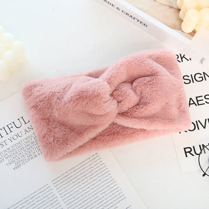 Bijou - Plush Headband with Bow by The Nevermore – Unique Headbands by Nevermore Lifestyle & Tech | Pink