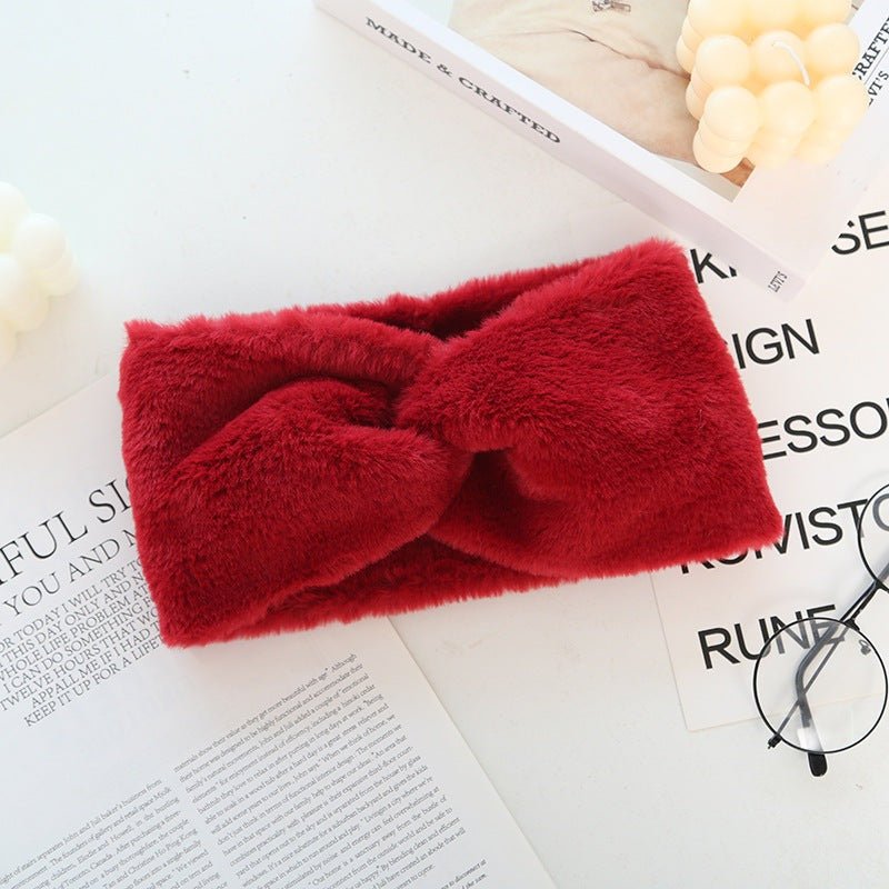 Bijou - Plush Headband with Bow by The Nevermore – Unique Headbands by Nevermore Lifestyle & Tech | Red