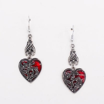 Black Bat Gertrude - The Nevermore Gothic Earrings Heart – Unique Gothic Jewelry by Nevermore Lifestyle & Tech | Black