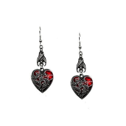 Black Bat Gertrude - The Nevermore Gothic Earrings Heart – Unique Gothic Jewelry by Nevermore Lifestyle & Tech | Black