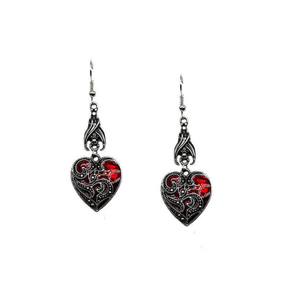 Black Bat Gertrude - The Nevermore Gothic Earrings Heart – Unique Gothic Jewelry by Nevermore Lifestyle & Tech | Black