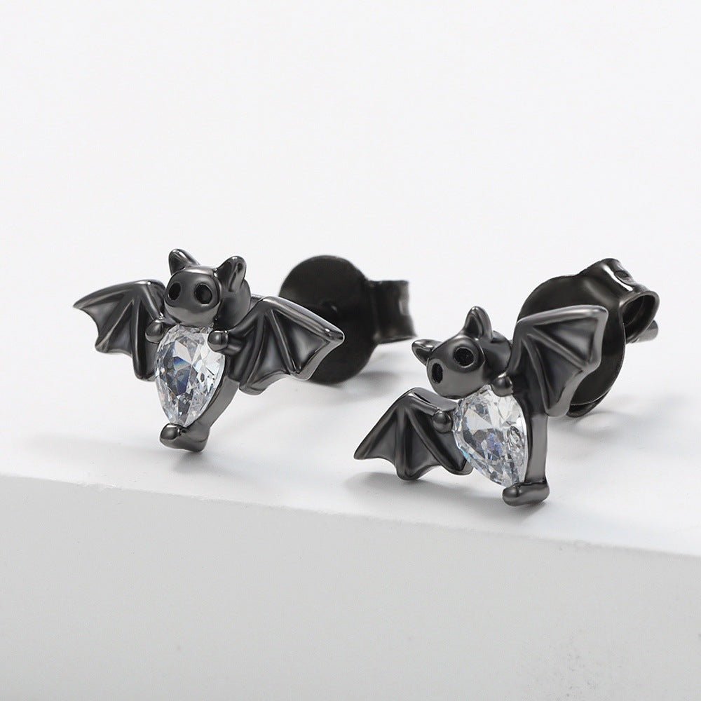 Black Bat Studs - The Nevermore Gothic Earrings – Unique Gothic Jewelry by Nevermore Lifestyle & Tech | Black