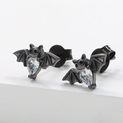Black Bat Studs - The Nevermore Gothic Earrings – Unique Gothic Jewelry by Nevermore Lifestyle & Tech | Black