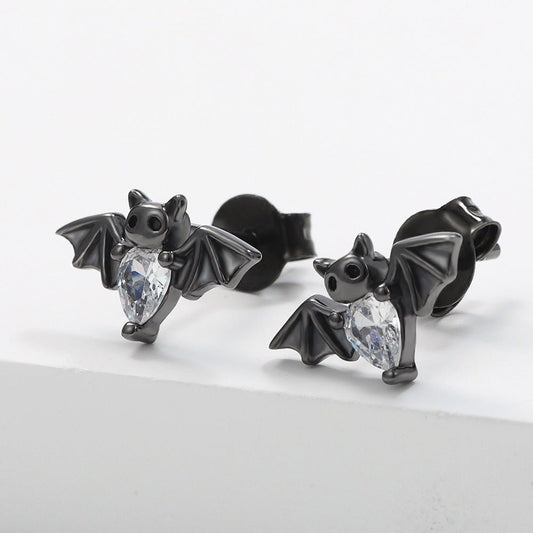 Black Bat Studs - The Nevermore Gothic Earrings – Unique Gothic Jewelry by Nevermore Lifestyle & Tech | Black