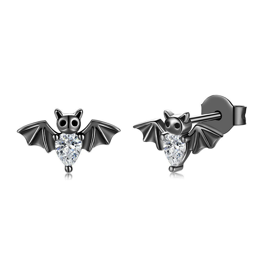 Black Bat Studs - The Nevermore Gothic Earrings – Unique Gothic Jewelry by Nevermore Lifestyle & Tech | Black