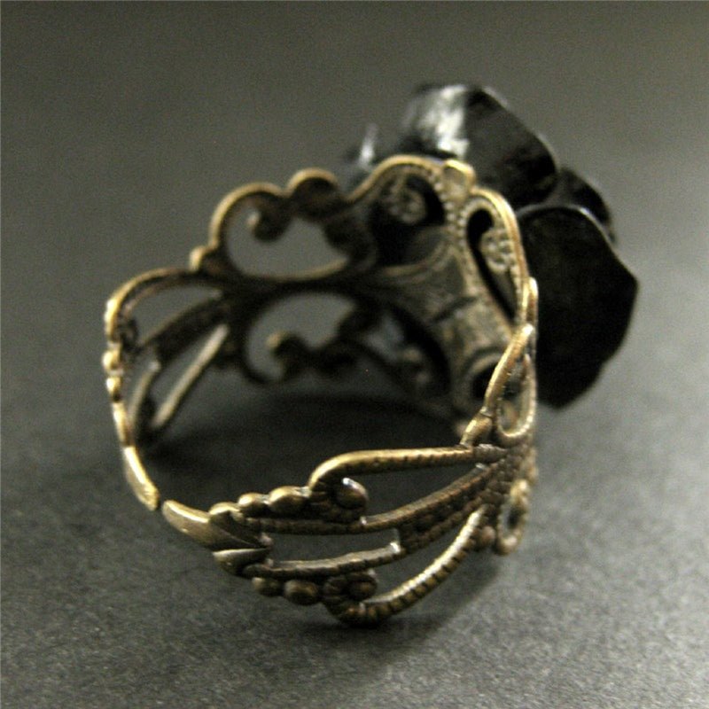 Black Rose Beauty - The Nevermore Gothic Ring – Unique Gothic Rings by Nevermore Lifestyle & Tech | AQ 2266