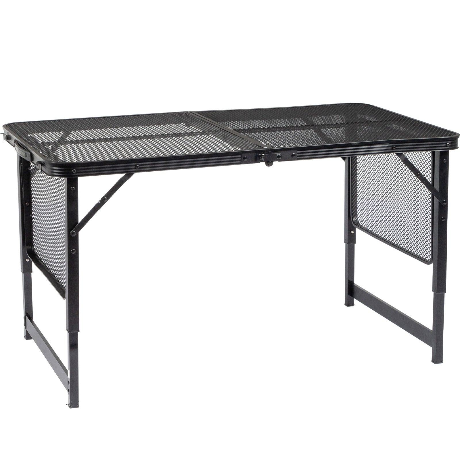 4.7ft Black Outdoor Folding Table