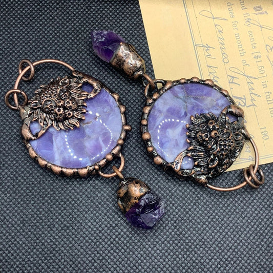 Blanchard - Vintage Amethyst Lion's Head Pendant by The Nevermore – Unique Jewelry by Nevermore Lifestyle & Tech | Flower Amethyst Lion's Head