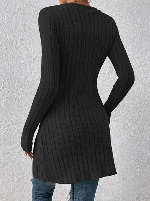 Blaze - Irregular Long Sweater by The Nevermore – Unique Sweaters by Nevermore Lifestyle & Tech | L Black