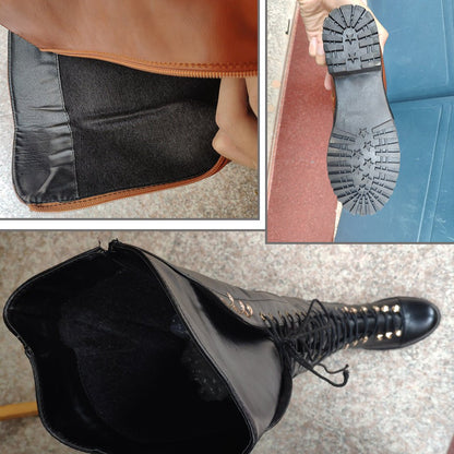 Blaze Trail Lace-Up Over-The-Knee Boots by The Nevermore